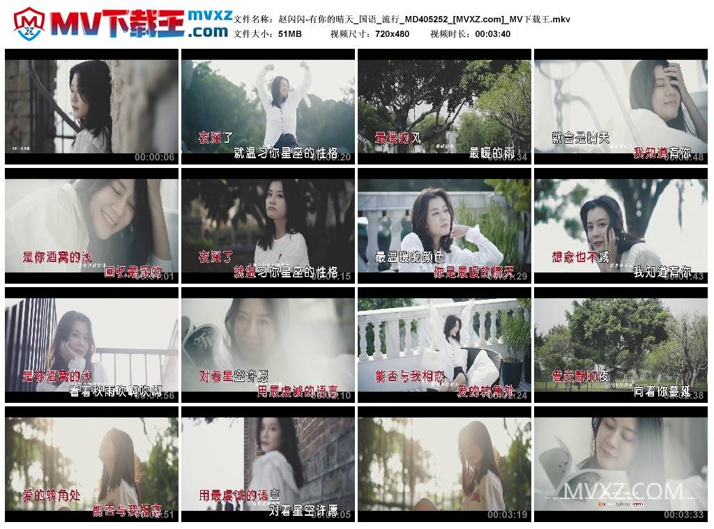 赵闪闪-有你的晴天_国语_流行_MD405252